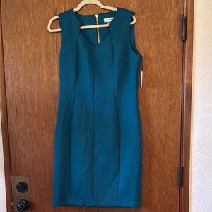 Elegant! Calvin Klein Teal Midi Dress